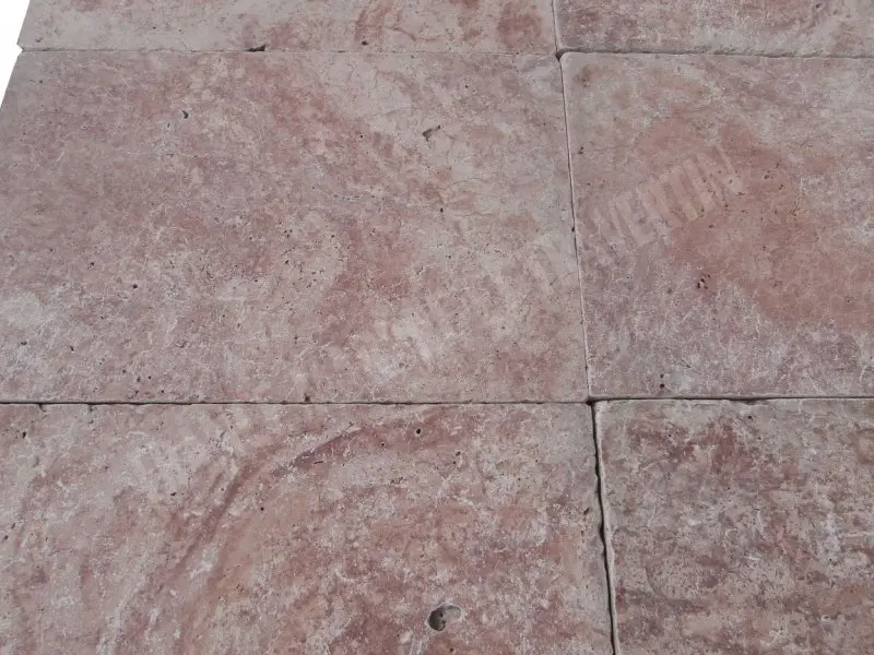 Travertin Rose Rouge 40,6x61x2 cm Antique 1'er Choix 49 € HT - m² - 02.webp