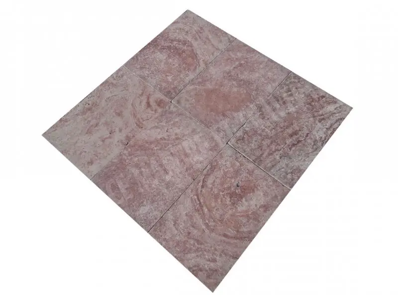 Travertin Rose Rouge 40,6x61x2 cm Antique 1'er Choix 49 € HT - m² - 04.webp
