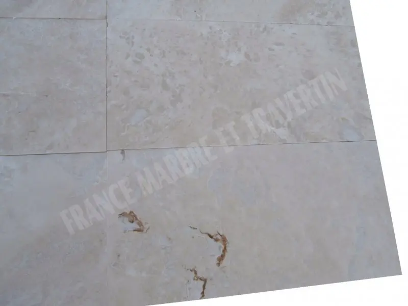Travertin Ivoire Blanc 20,3x40,6x1,2 cm Adoucie 1'er choix  42 € HT - m² - 02.webp