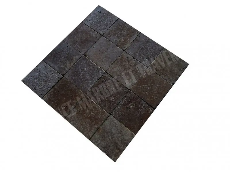 Travertin Noce Marron 20,3x20,3x1,2 cm Antique 1'er Choix 39 € HT - m² - 04.webp
