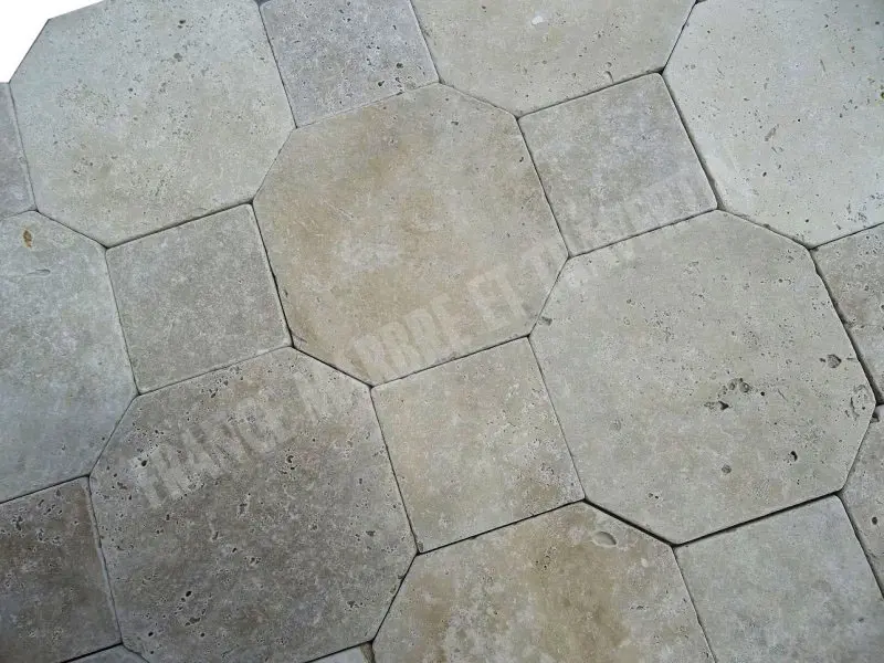 Travertin Classique  Hexagone 30,5x30,5x1 cm Antique 1'er Choix  75 € HT - m² - 04.webp
