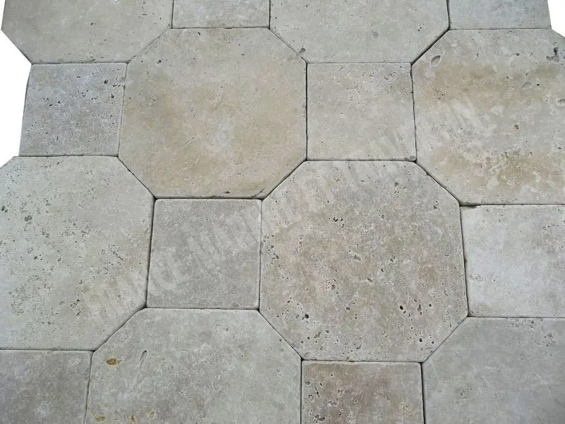 Travertin Classique  Hexagone 30,5x30,5x1 cm Antique 1'er Choix  75 € HT - m² - 02.webp