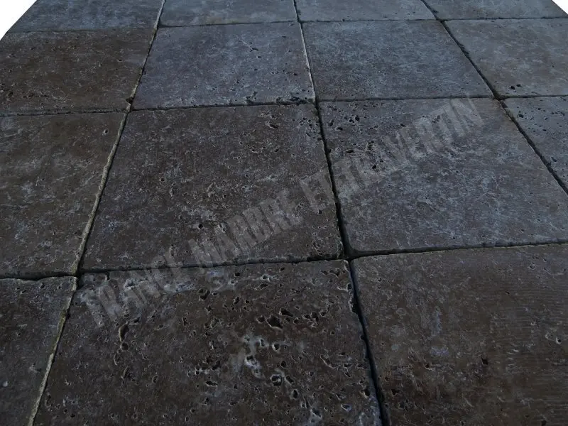 Travertin Noce Marron 20,3x20,3x3 cm Antique 1'er Choix 49 € HT - m² - 01.webp