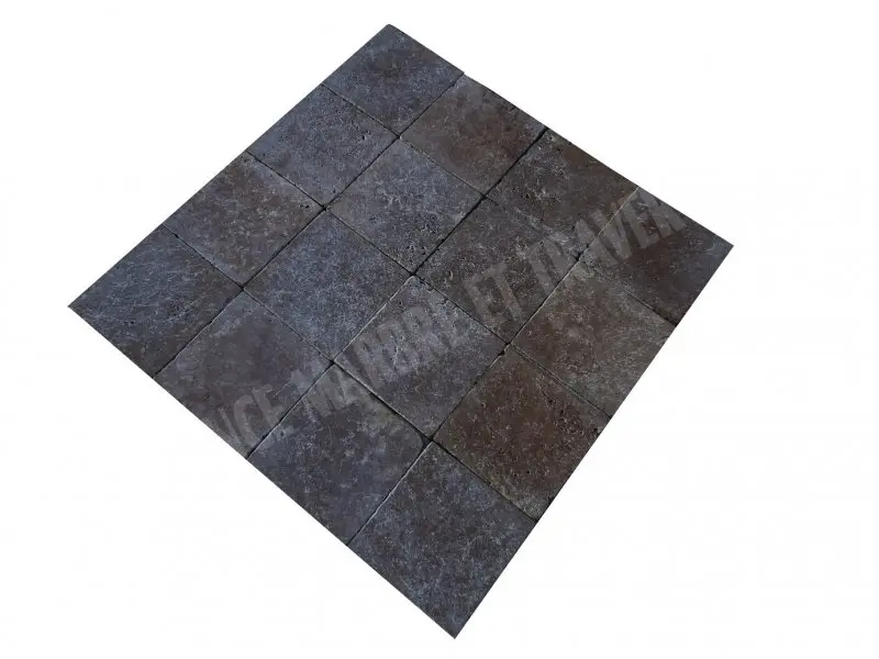 Travertin Noce Marron 20,3x20,3x3 cm Antique 1'er Choix 49 € HT - m² - 04.webp