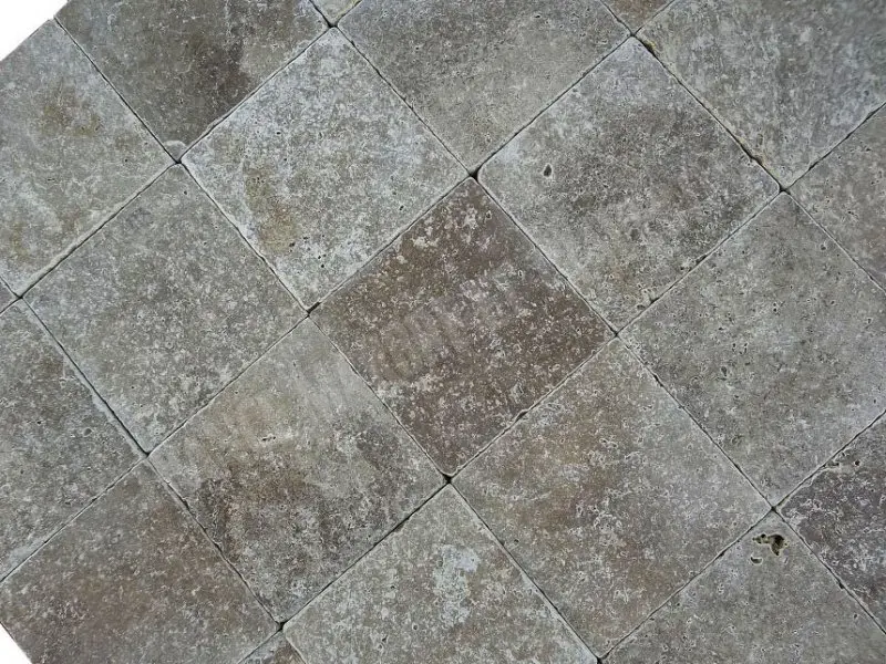 Travertin Walnut 20,3x20,3x3 cm 1'er Choix Pavée Antique 39 € HT - m² - 04.webp