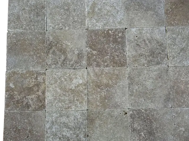 Travertin Walnut 20,3x20,3x3 cm 1'er Choix Pavée Antique 39 € HT - m² - 01.webp