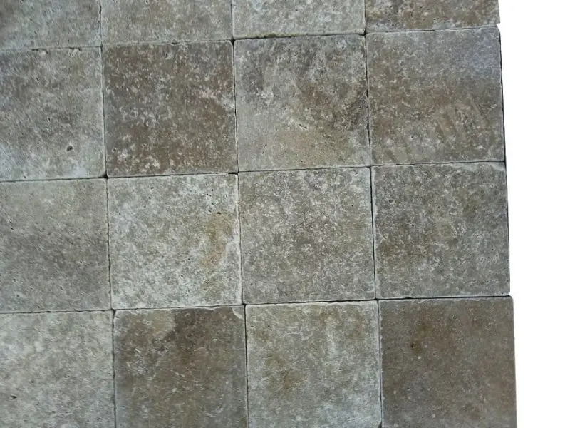 Travertin Walnut 20,3x20,3x3 cm 1'er Choix Pavée Antique 39 € HT - m² - 03.webp