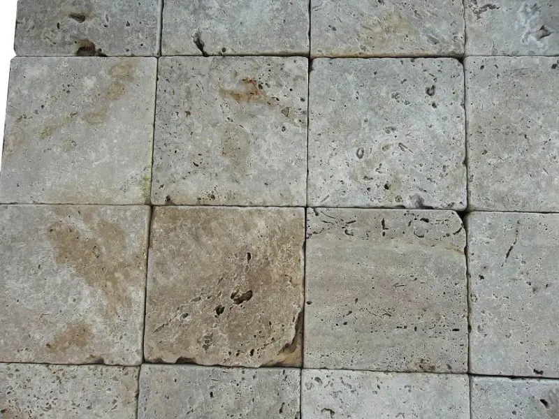 Travertin Classique 20,3x20,3x3 cm Rustique Pave Antique 30 € HT - m² - 01.webp