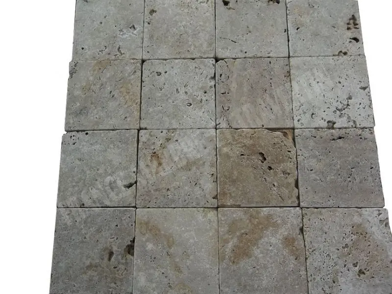 Travertin Classique 20,3x20,3x3 cm Rustique Pave Antique 30 € HT - m² - 02.webp