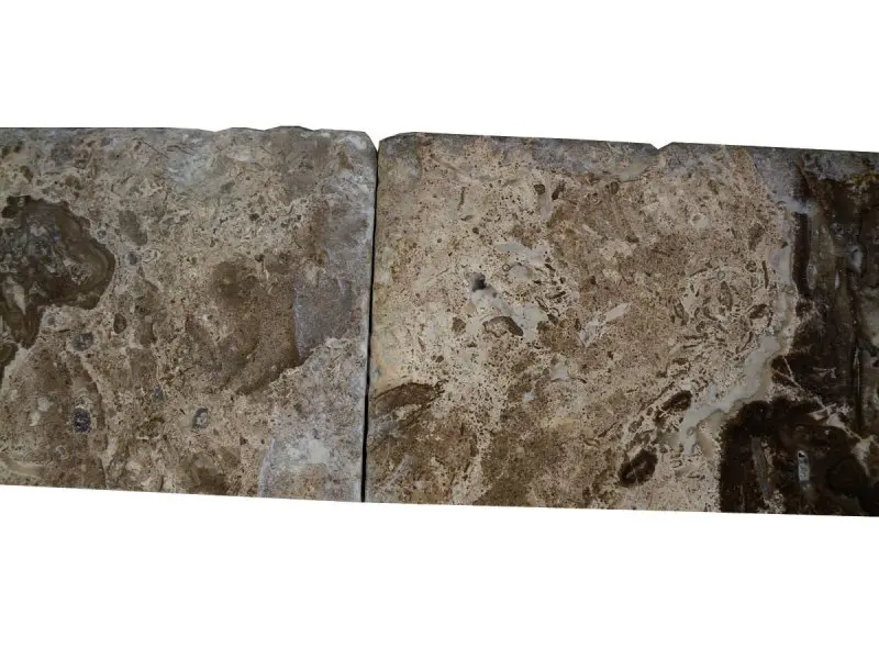 Travertin Walnut  Plinthes 40,6x8x1,2 cm Brossée 1'er Choix 4 € HT - piece - 03.webp