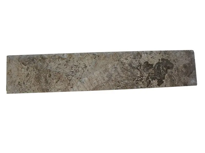 Travertin Walnut  Plinthes 40,6x8x1,2 cm Brossée 1'er Choix 4 € HT - piece.webp