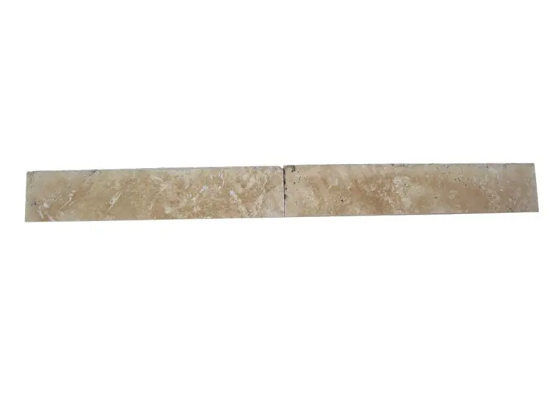 Travertin Classique Clair  Plinthes 40,6x8x1,2 cm Brossée 1'er Choix 4 € HT - piece - 02.webp