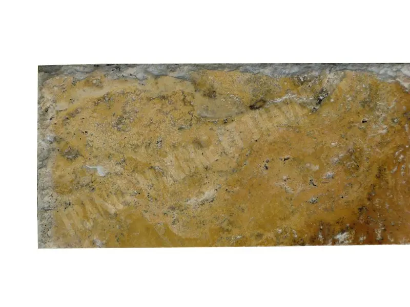 Travertin Jaune Plinthes 40,6x8x1,2 cm Brossée 1'er Choix 4 € HT - piece - 04.webp