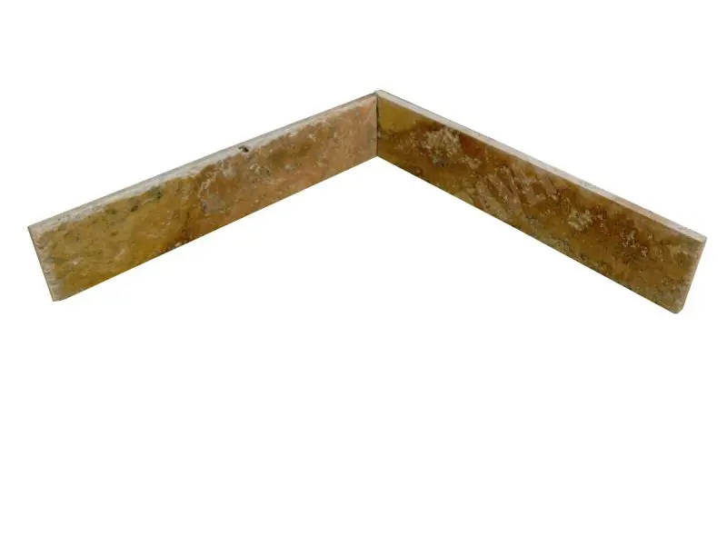 Travertin Jaune Plinthes 40,6x8x1,2 cm Brossée 1'er Choix 4 € HT - piece - 02.webp