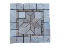 Travertin Mixte 30,5x30,5 cm Petit Rosaces Antique Rustique 25 € HT - Piéce - 04.webp