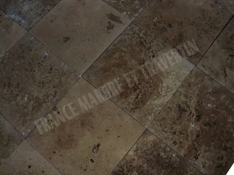 Travertin Noce Adoucie 30,5x30,5x1 cm Rustique 27 € HT-m² - 04.webp