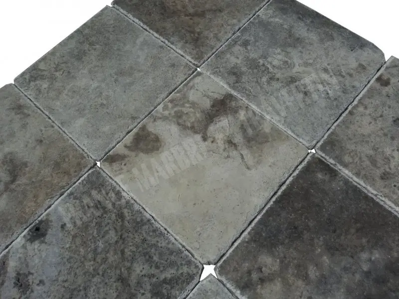 Travertin Gris 40,6x40,6x1,2 cm Rustique Brossée 32 € HT - m² - 03.webp
