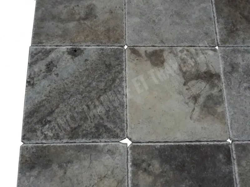 Travertin Gris 40,6x40,6x1,2 cm Rustique Brossée 32 € HT - m² - 02.webp