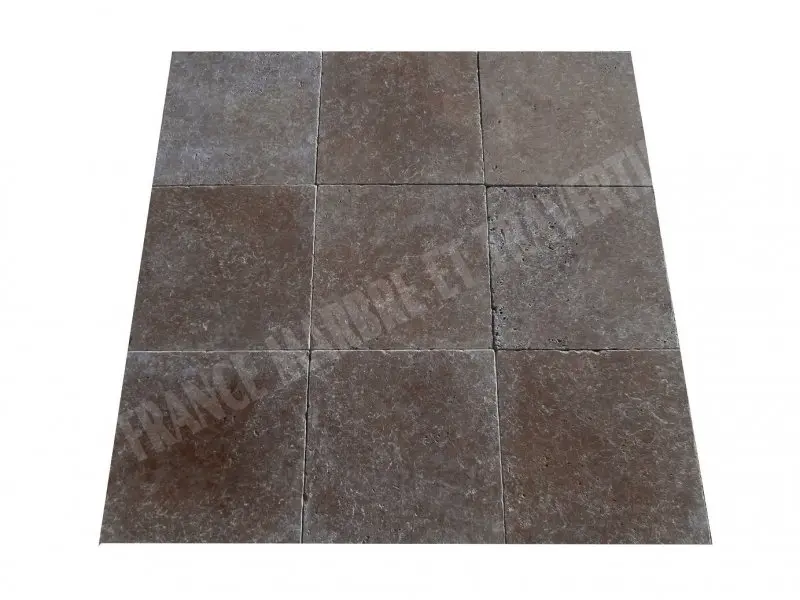 Travertin Noce Marron 40,6x40,6x2 cm Antique 1'er Choix 42 € HT - m².webp