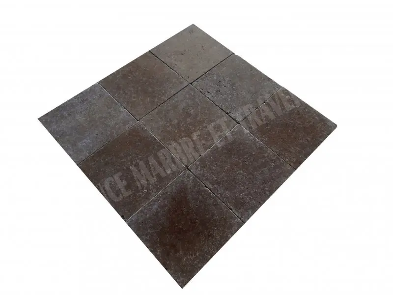 Travertin Noce Marron 40,6x40,6x2 cm Antique 1'er Choix 42 € HT - m² - 04.webp