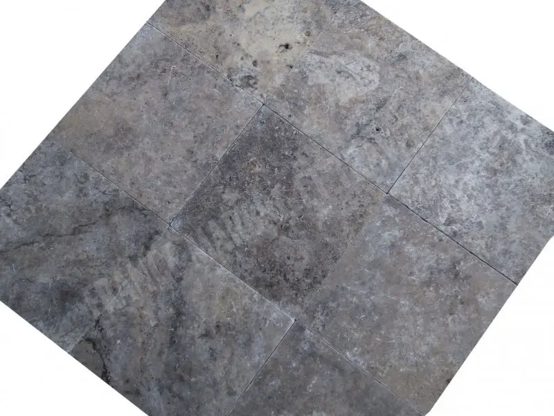 Travertin Gris Silver 45,7 x 45,7 x 1,2 cm Antique 1'er Choix 42 € HT - m²- 03.webp