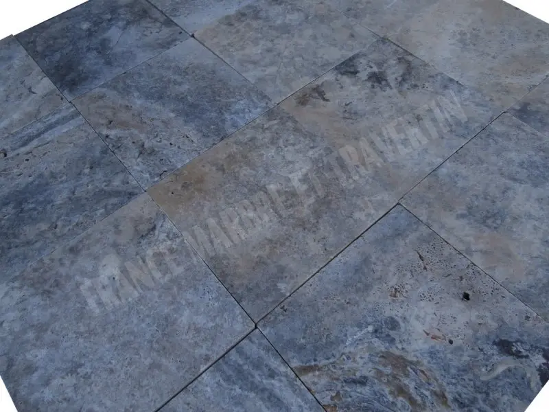 Travertin Gris Silver 50 x 50 x 3 cm Antique 1'er Choix 55 € HT - m² - 03.webp