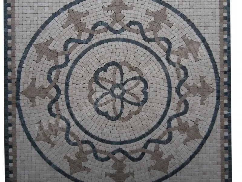 Travertin Mixte Micro Rosaces 61x61 cm Antique 1'er Choix 300 € HT - piece - 01.webp