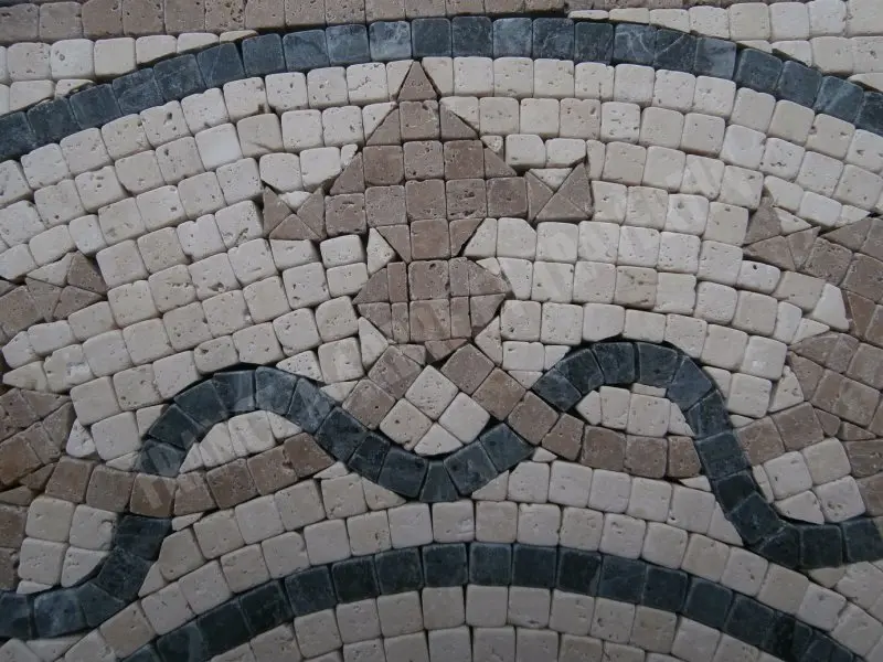 Travertin Mixte Micro Rosaces 61x61 cm Antique 1'er Choix 300 € HT - piece - 04.webp