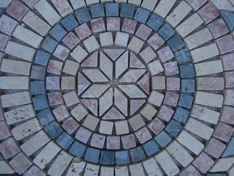 Travertin Mixte Rosaces Antique 61x61 cm Antique 1'er Choix 125 € HT - piece - 02.webp