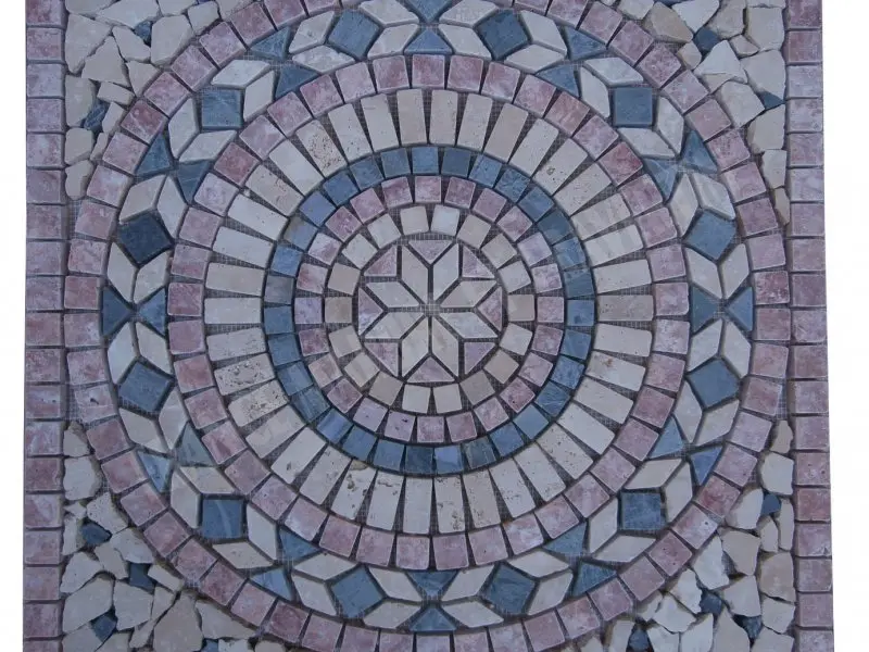 Travertin Mixte Rosaces Antique 61x61 cm Antique 1'er Choix 125 € HT - piece - 01.webp