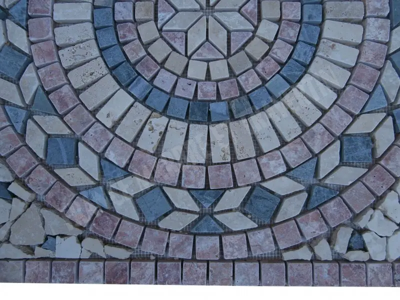 Travertin Mixte Rosaces Antique 61x61 cm Antique 1'er Choix 125 € HT - piece - 04.webp