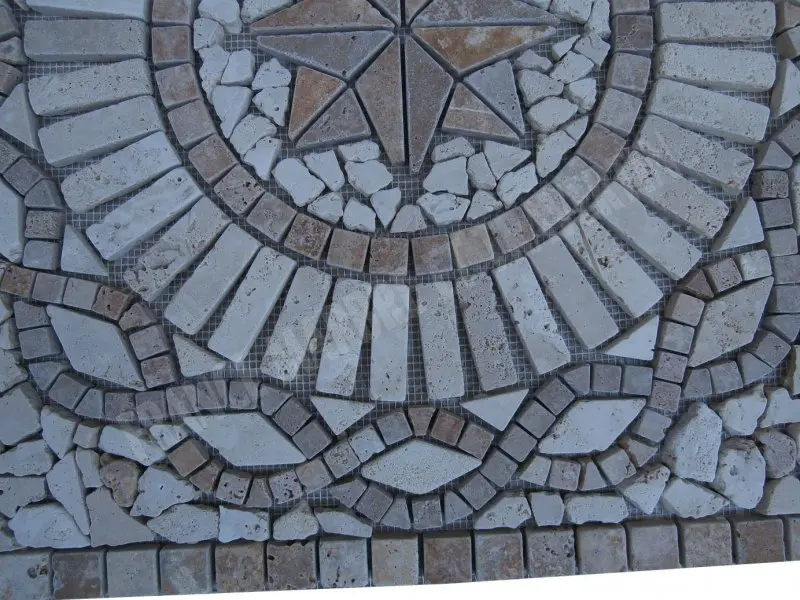 Travertin Mixte Rosaces Antique 61x61 cm Antique 1'er Choix 125 € HT - piece - 04.webp