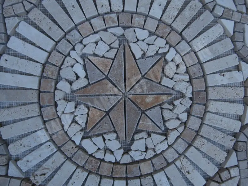 Travertin Mixte Rosaces Antique 61x61 cm Antique 1'er Choix 125 € HT - piece - 02.webp