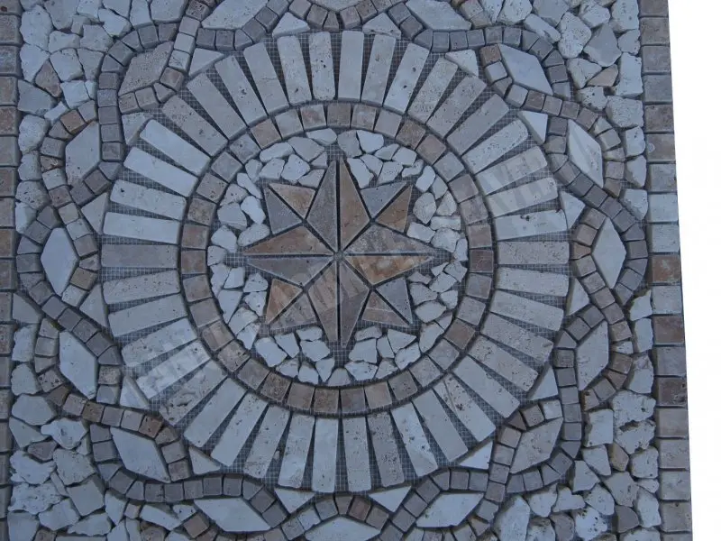 Travertin Mixte Rosaces Antique 61x61 cm Antique 1'er Choix 125 € HT - piece - 01.webp