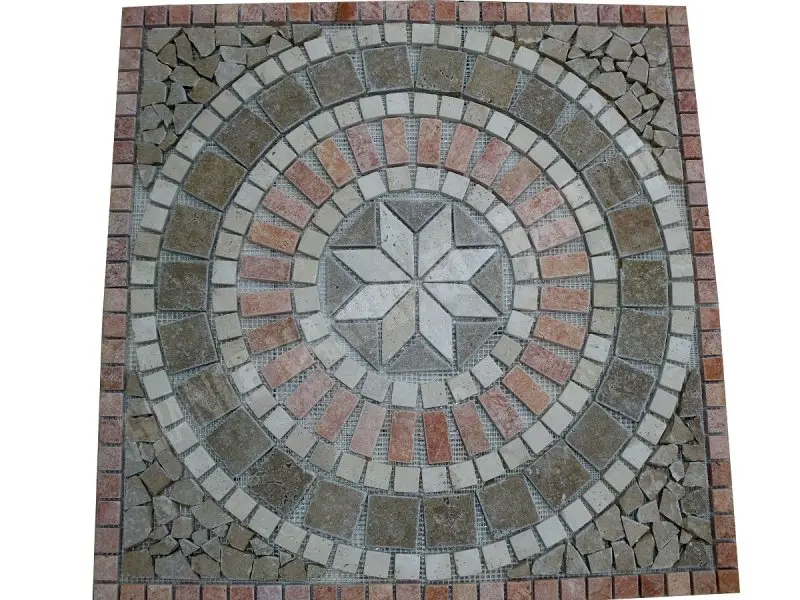 Travertin Mixte Rosaces 61x61x1 cm Antique 1'er Choix 125 € HT - piece - 04.webp