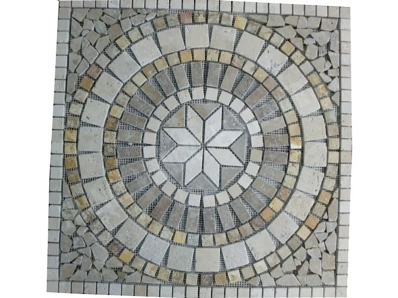 Travertin Mixte Rosaces 61x61x1 cm Antique 1'er Choix 125 € HT - piece - 03.webp