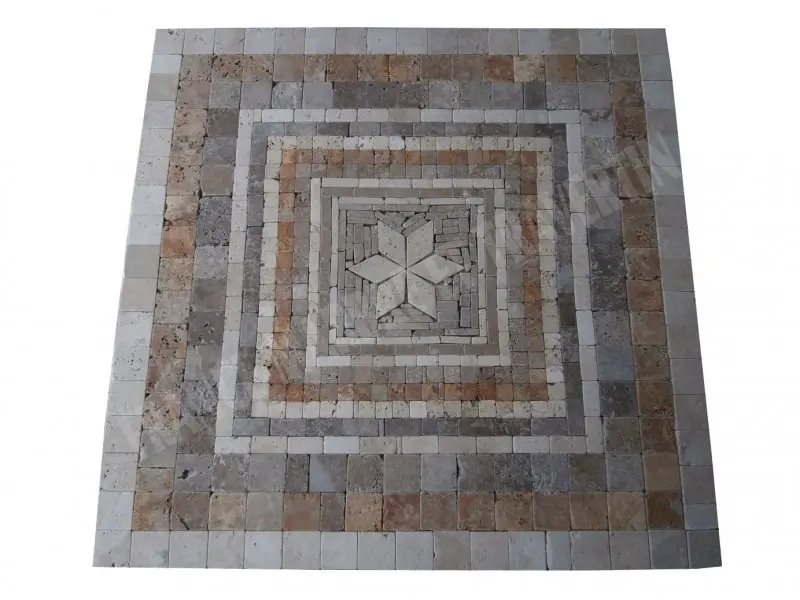 Travertin Mixte Rosaces 80x80x1 cm Antique Rustique 150 € HT - piece - 04.webp