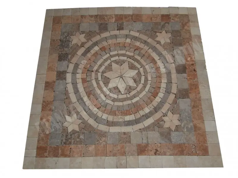 Travertin Mixte Rosaces 80x80x1 cm Antique Rustique 150 € HT - piece - 02.webp