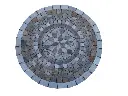Travertin Mixte Rosaces Rond Diametre 78 cm Antique Rustique 99 € HT - piece - 04.webp