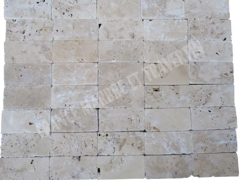 Travertin Classique Clair 7,5x15x1 cm Antique Rustique 24 € HT - m² - 03.webp