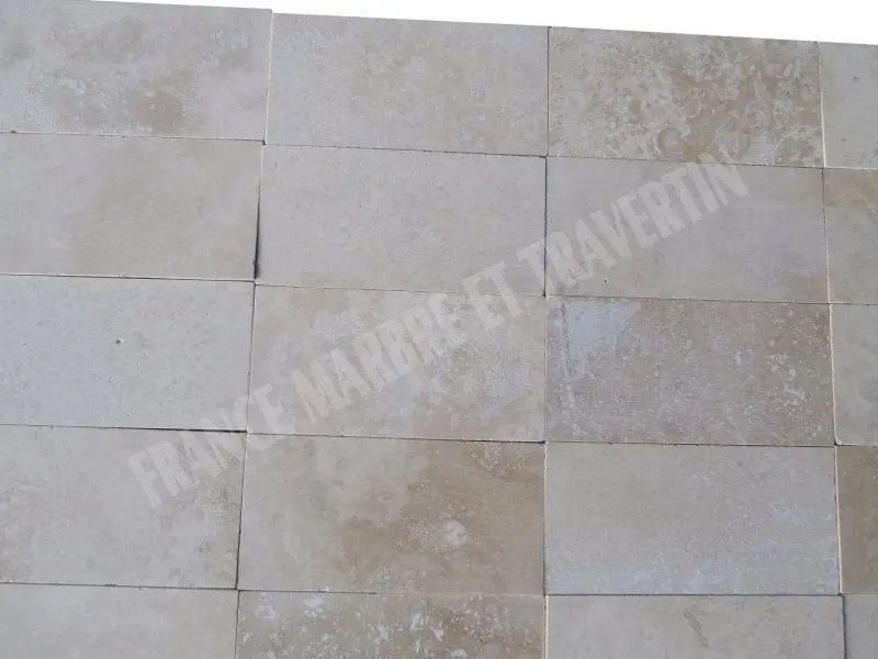 Travertin Classique Clair 7,5x15 cm Adoucie 1'er choix 27 € HT - m² - 01.webp