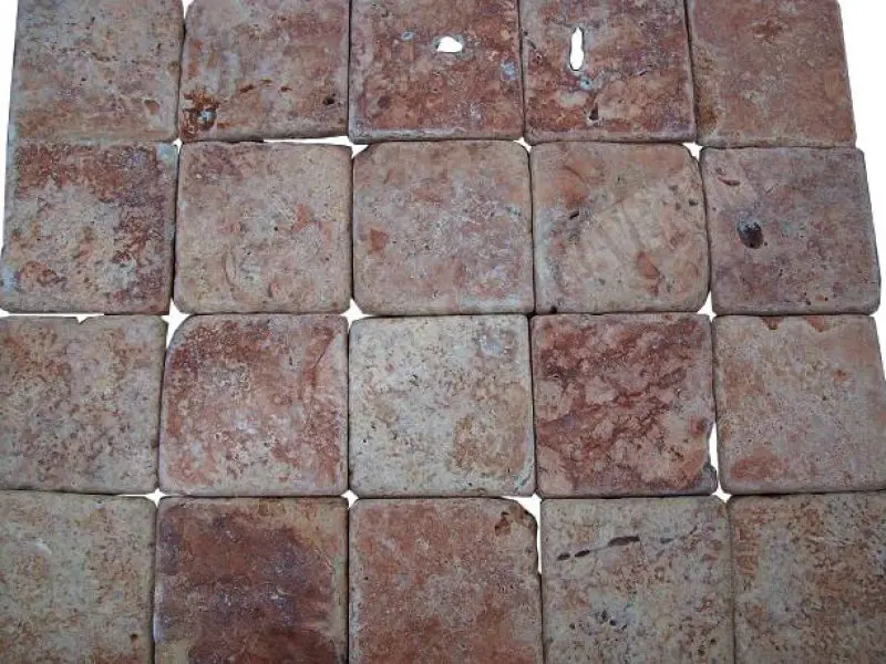 Travertin Rose 10x10x1 cm Antique Commercial 24 € HT - m² - 01.webp