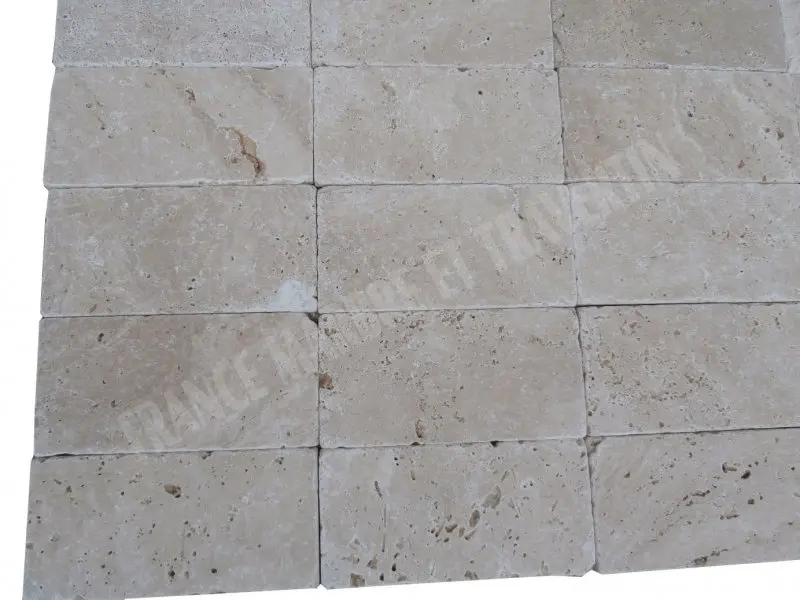Travertin Classique Clair 10 x 20 cm Antique 1'er Choix 35 € HT - m² - 02.webp