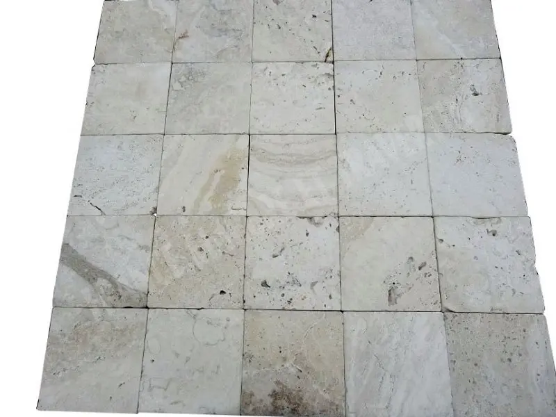 Travertin Ivoire 15x15x1 cm Antique Rustique 29 € HT - m² - 01.webp