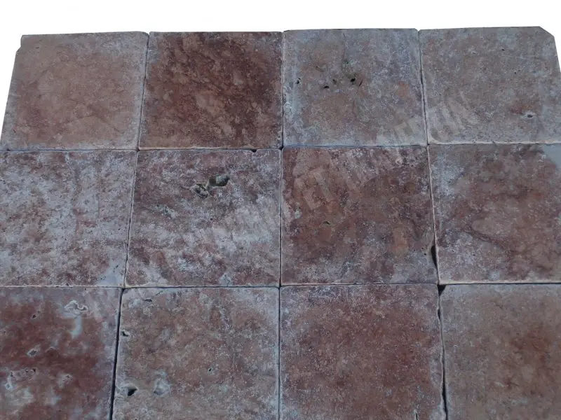 Travertin Rose 15x15x1 cm Rustique Antique 29 € HT - m² - 01.webp