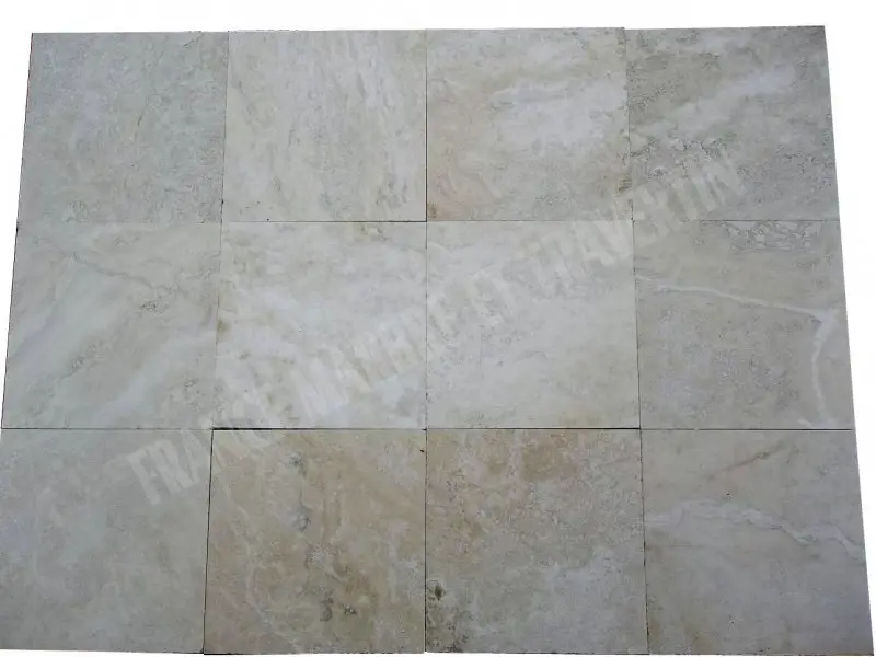 Travertin Ivoire 20x20x1 cm Adoucie Rustique 30 € HT - m².webp