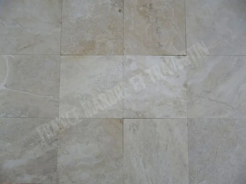 Travertin Ivoire 20x20x1 cm Adoucie Rustique 30 € HT - m² - 02.webp
