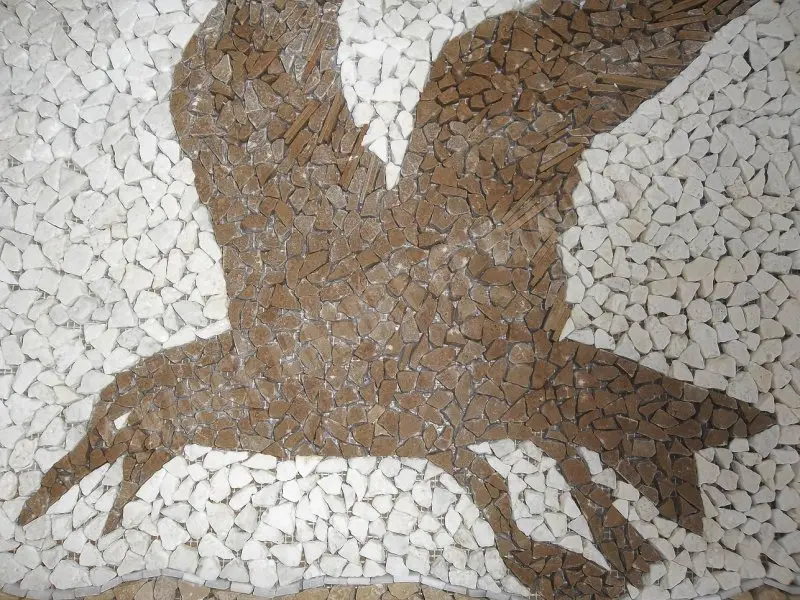 Travertin Tableau Mouette  92x66 cm Mosaique 450 € HT - piece - 01.webp
