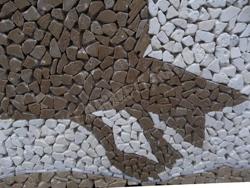 Travertin Tableau Mouette  92x66 cm Mosaique 450 € HT - piece - 02.webp