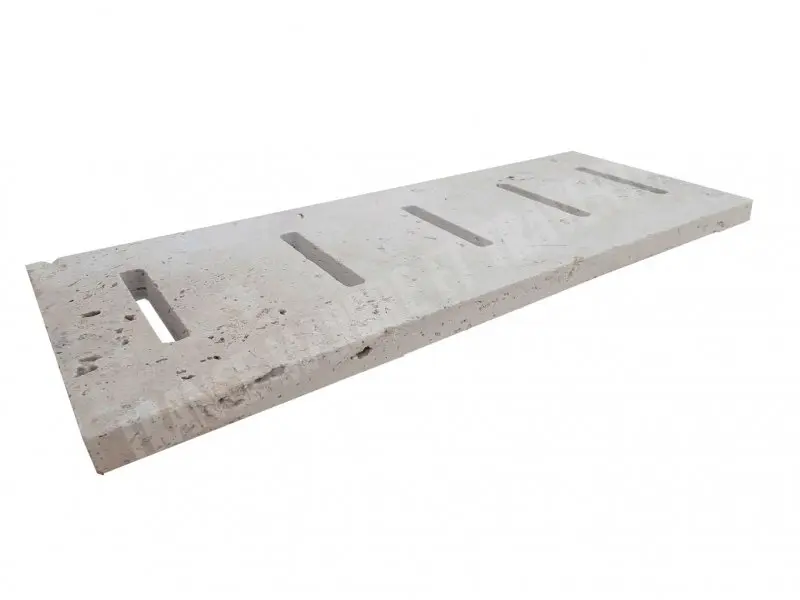 Travertin Classique Grille Antique 1er choix Rainure 19x50x2cm 19 € HT - Pièce - 01.webp